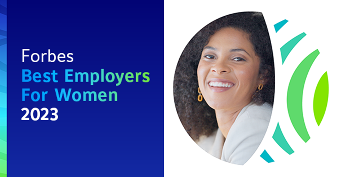 A poster showcasing Johnson Controls as the Forbes Best Employers for Women 2023