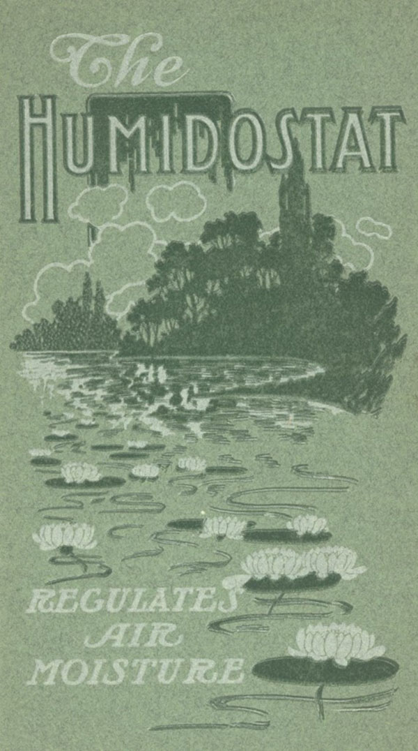 The front cover of a Johnson catalog describing the new "humidostat"