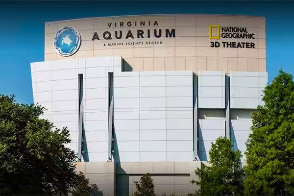 The facade of the Virginia Aquarium and Marine Science Center